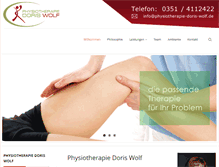 Tablet Screenshot of physiotherapie-doris-wolf.de